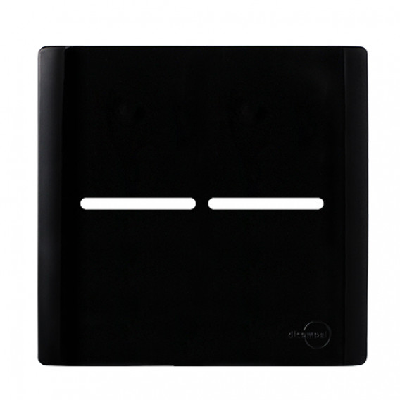 Placa p/ 2 Interruptores 4x4 - Novara Preto Brilhante Placa p/ 2 Interruptores 4x4 - Novara Preto Brilhante